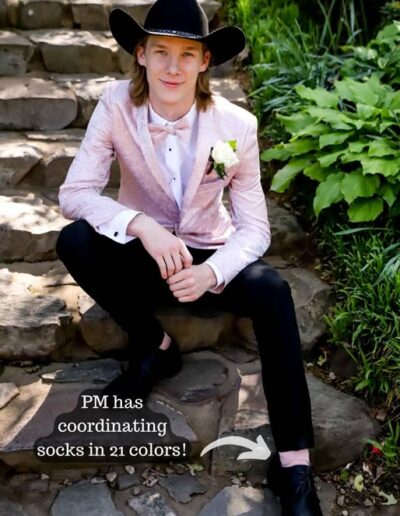 Western Pink Tuxedo Rental by Minsky Formal Wear