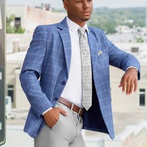 Indigo Metro Plaid Sportcoat