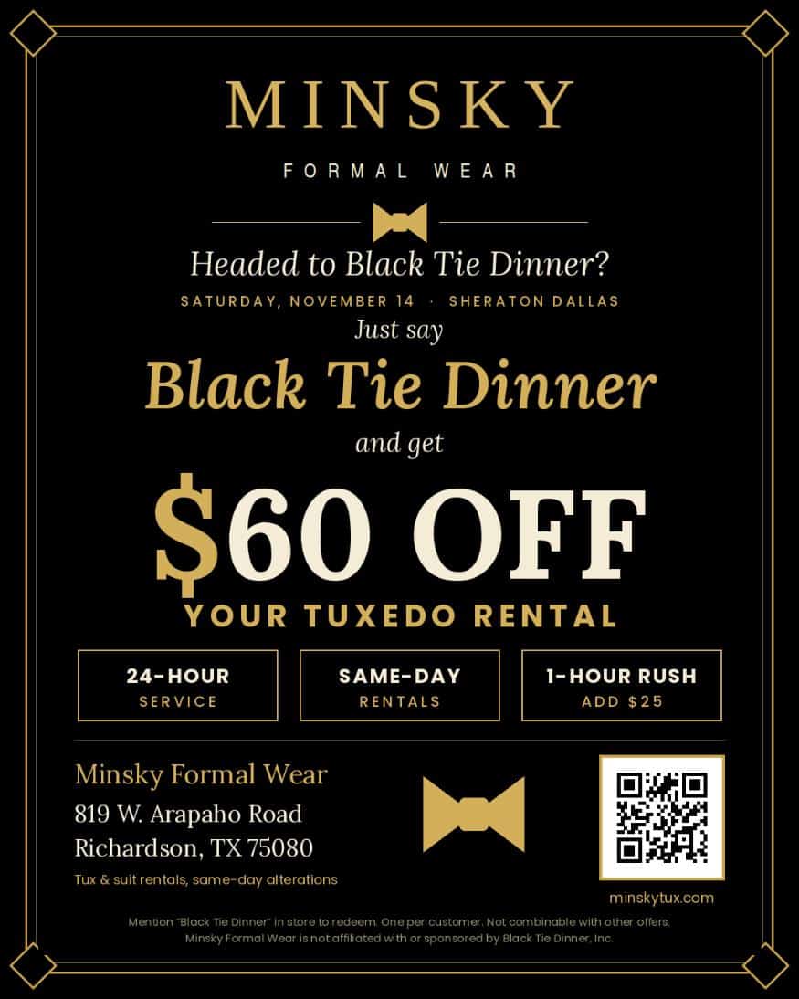 Black Tie Event Tuxedo Rental